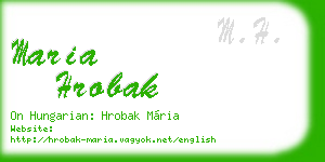 maria hrobak business card